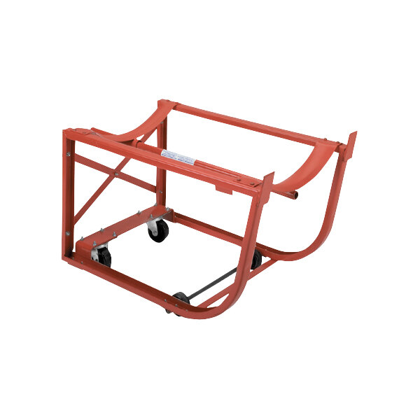 Wesco Industrial Products CWS-10 600 lb. Steel Drum Cradle with 2 Polyolefin Wheels and 2 Polyolefin Swivel Casters 240024