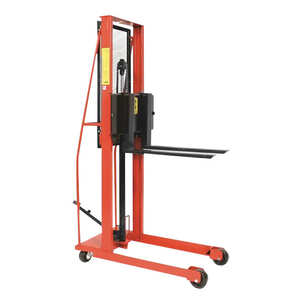 Wesco Industrial Products 1,000 lb. Economy Series Straddle Fork Stacker with 30" Forks and 76" Lift Height 260055