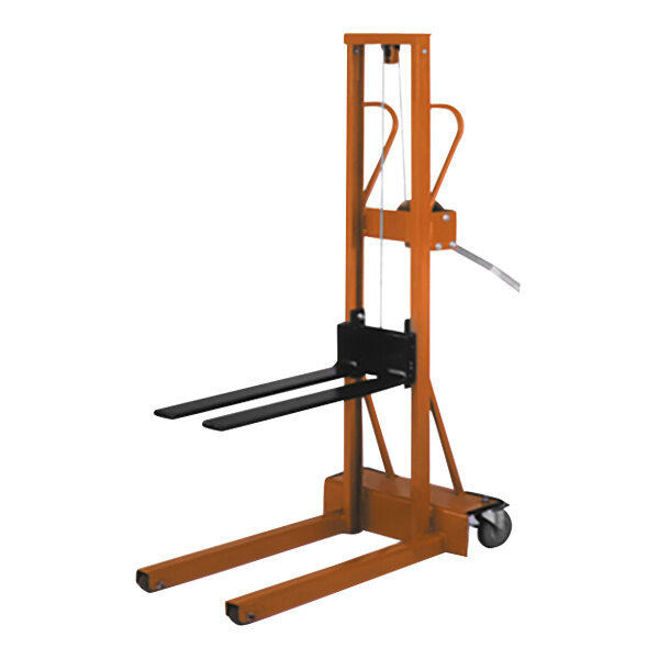 Wesco Industrial Products Lite-Lift 500 lb. 2-Wheel Winch Pedalift with 19" Forks and 54" Lift Height 260153