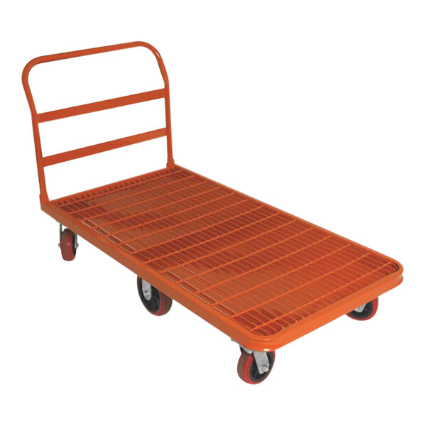 Wesco Industrial Products 30" x 63" 1,760 lb. Powder-Coated Steel Grid Deck Platform Truck 273297