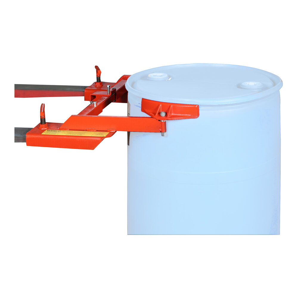 Wesco Industrial Products Polyjaws 1,000 lb. Adjustable Drum Grabber Forklift Attachment with 5 3/8" x 1 1/2" Fork Pockets 240148