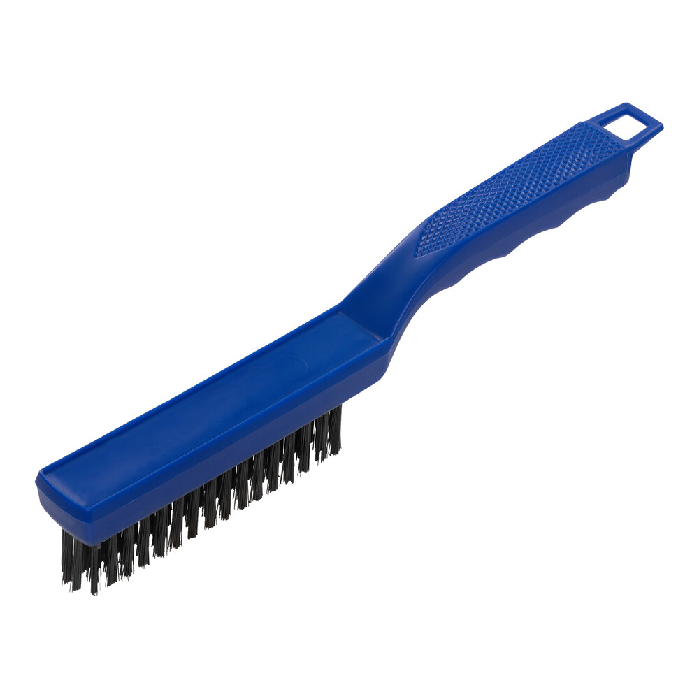 Carlisle Sparta 4067000 11 1/2" Blue Utility Scratch Brush with Carbon Steel Bristles