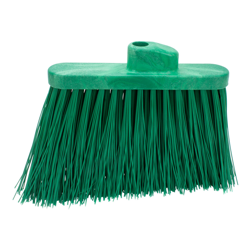 Carlisle 36868EC09 Duo-Sweep 12" Heavy Duty Angled Broom Head with Green Unflagged Bristles