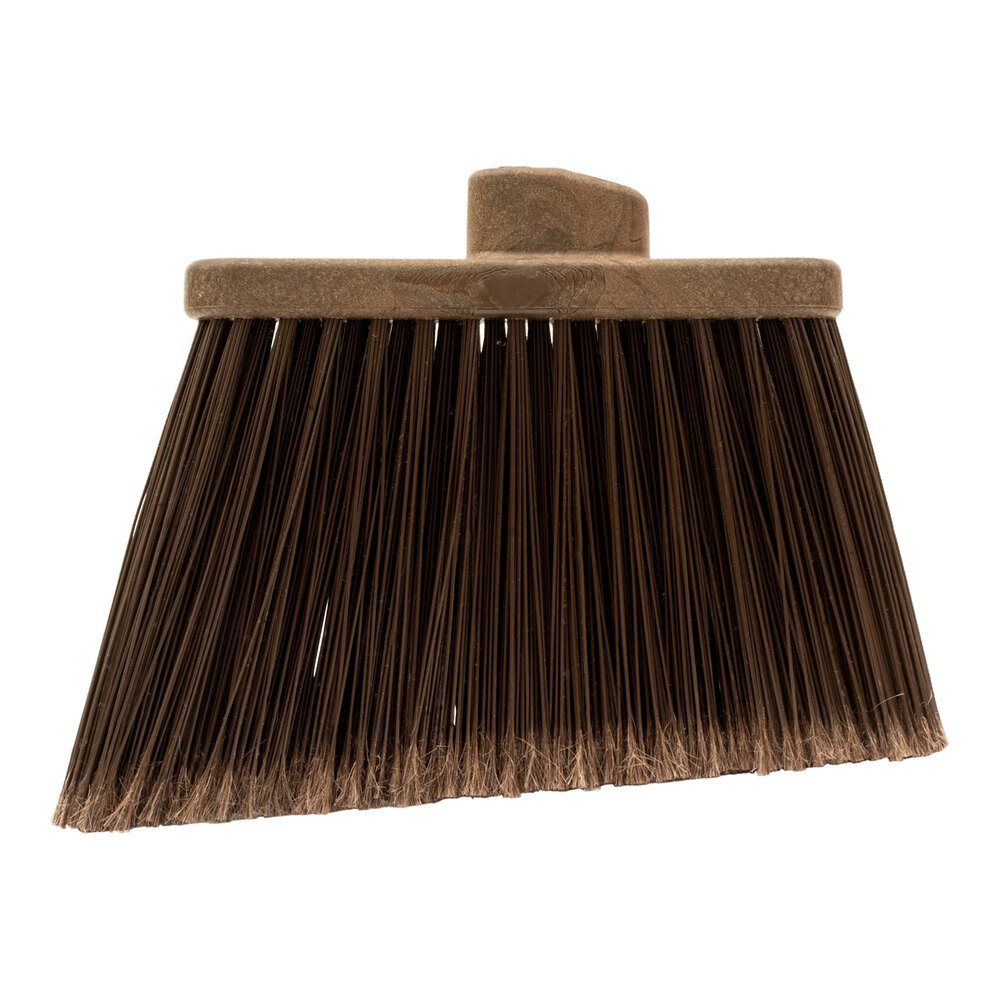 Carlisle 36867EC01 Duo-Sweep 12" Medium Duty Angled Broom Head with Brown Flagged Bristles