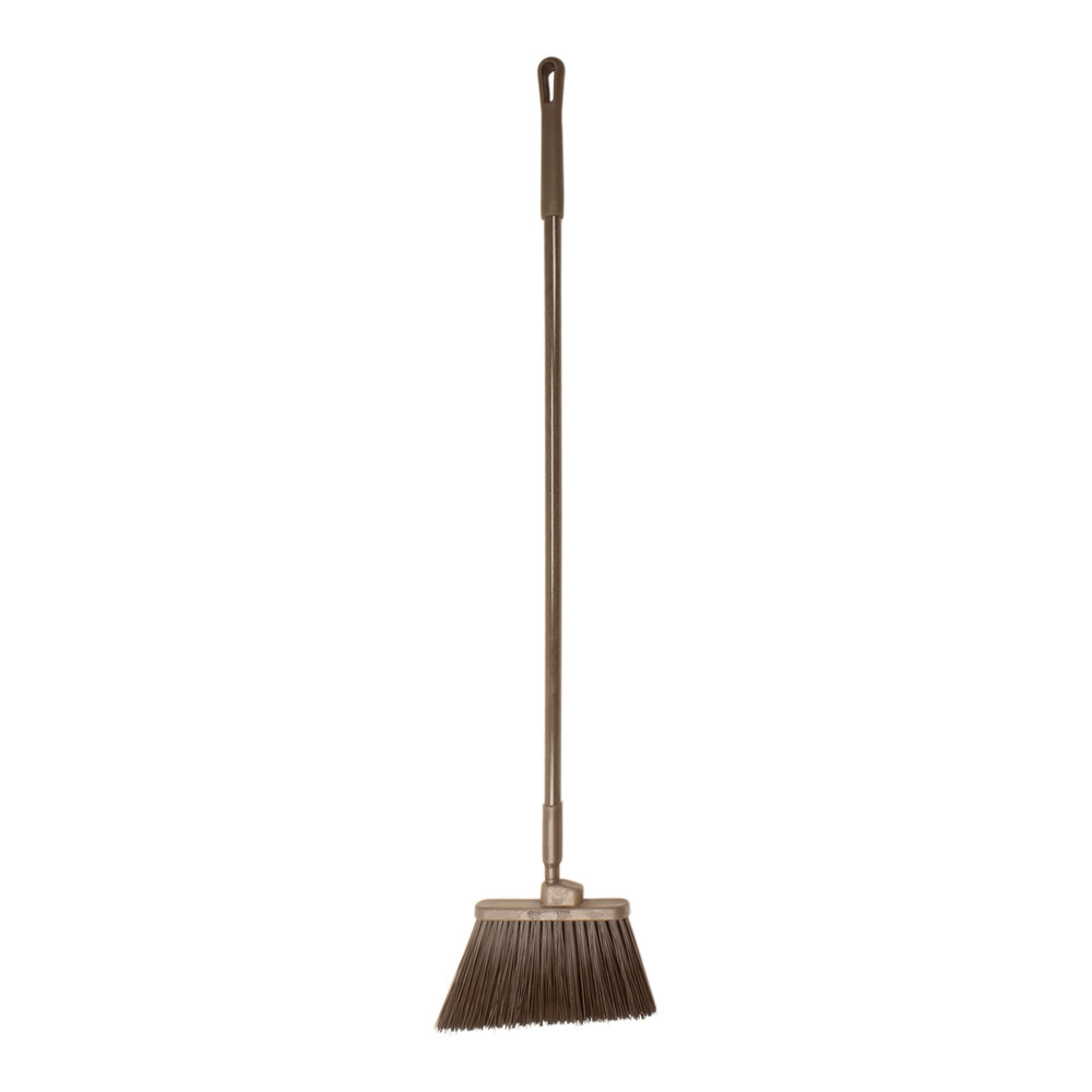 Carlisle 4108201 Sparta Duo-Sweep 12" Angled Broom with Brown Unflagged Bristles and 48" Handle