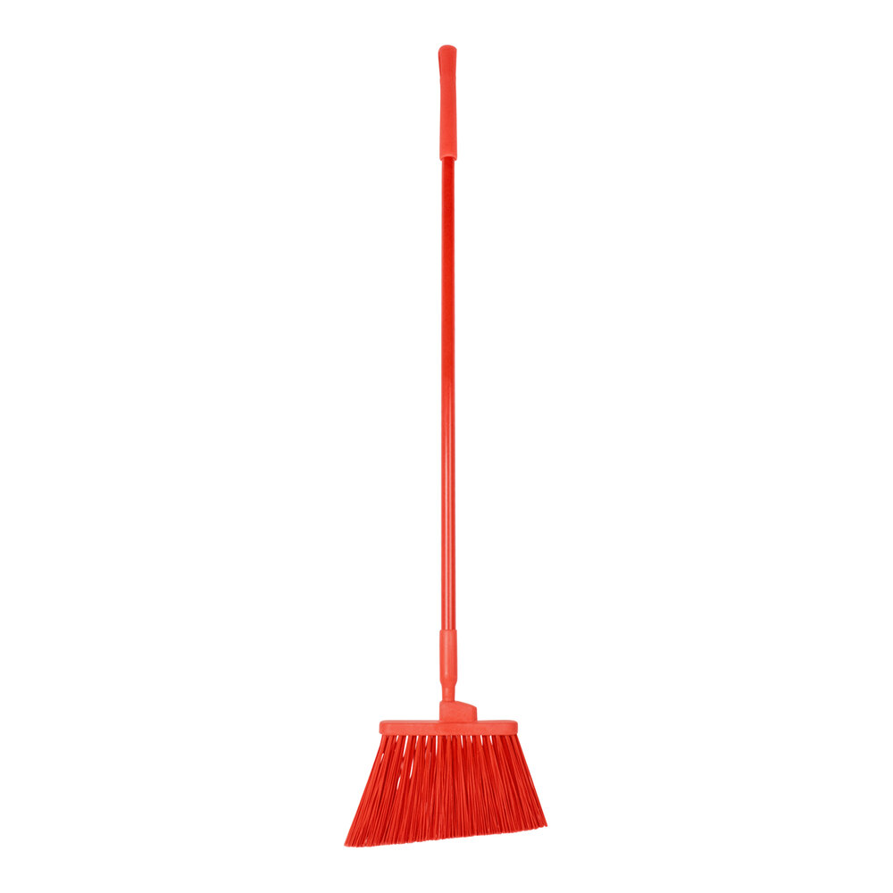 Carlisle 41083EC24 Sparta Duo-Sweep 12" Angled Broom with Orange Unflagged Bristles and 48" Handle