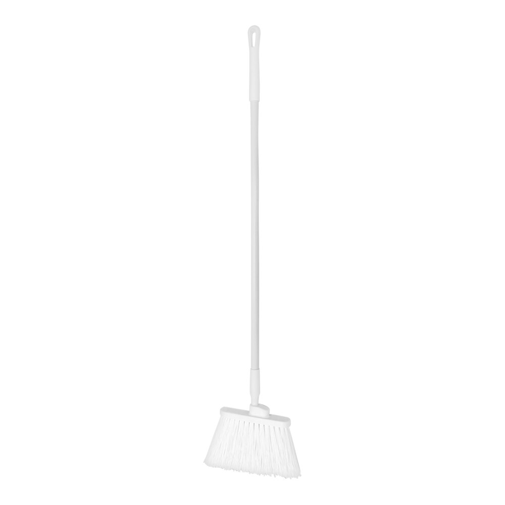 Carlisle 4108302 Sparta Duo-Sweep 12" Angled Broom with White Unflagged Bristles and 48" Handle