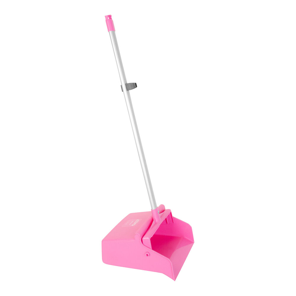 Carlisle Sparta 361410EC26 12" Pink Upright Dustpan with 30" Aluminum Handle