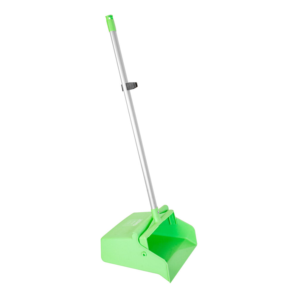 Carlisle Sparta 361410EC75 12" Lime Green Upright Dustpan with 30" Aluminum Handle
