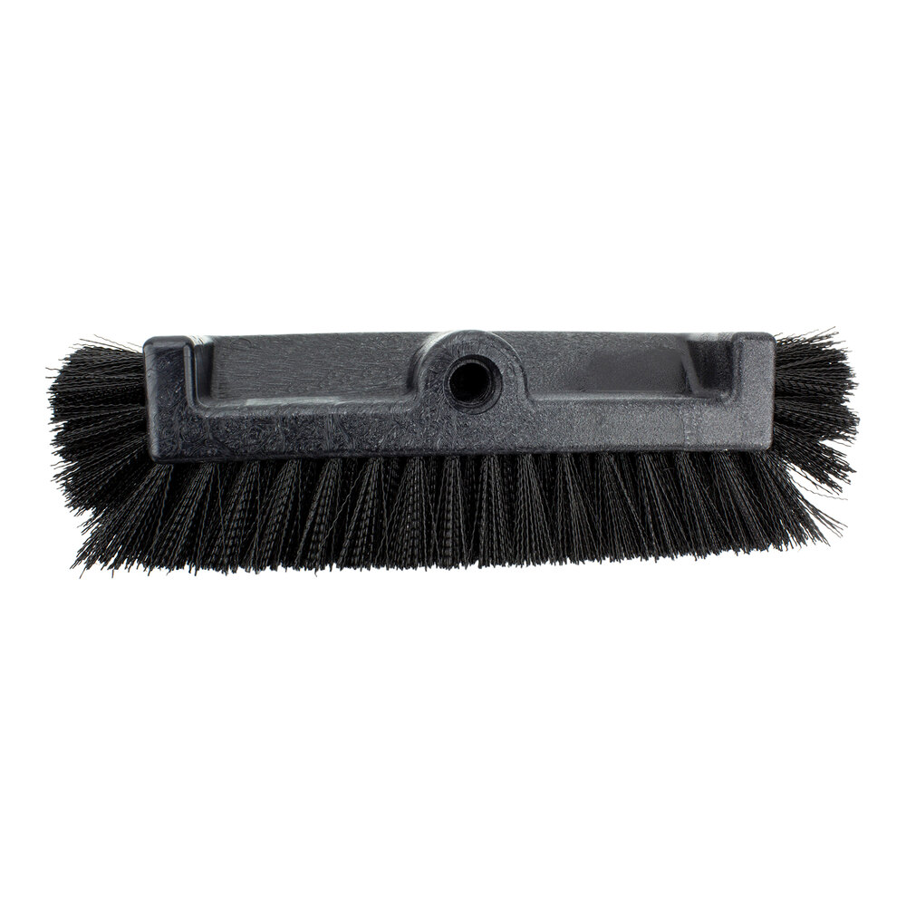 Carlisle Sparta 40422EC03 12" Hi-Lo Black Floor Scrub Brush with End Bristles