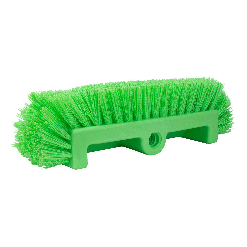 Carlisle Sparta 40422EC75 12" Hi-Lo Lime Floor Scrub Brush with End Bristles