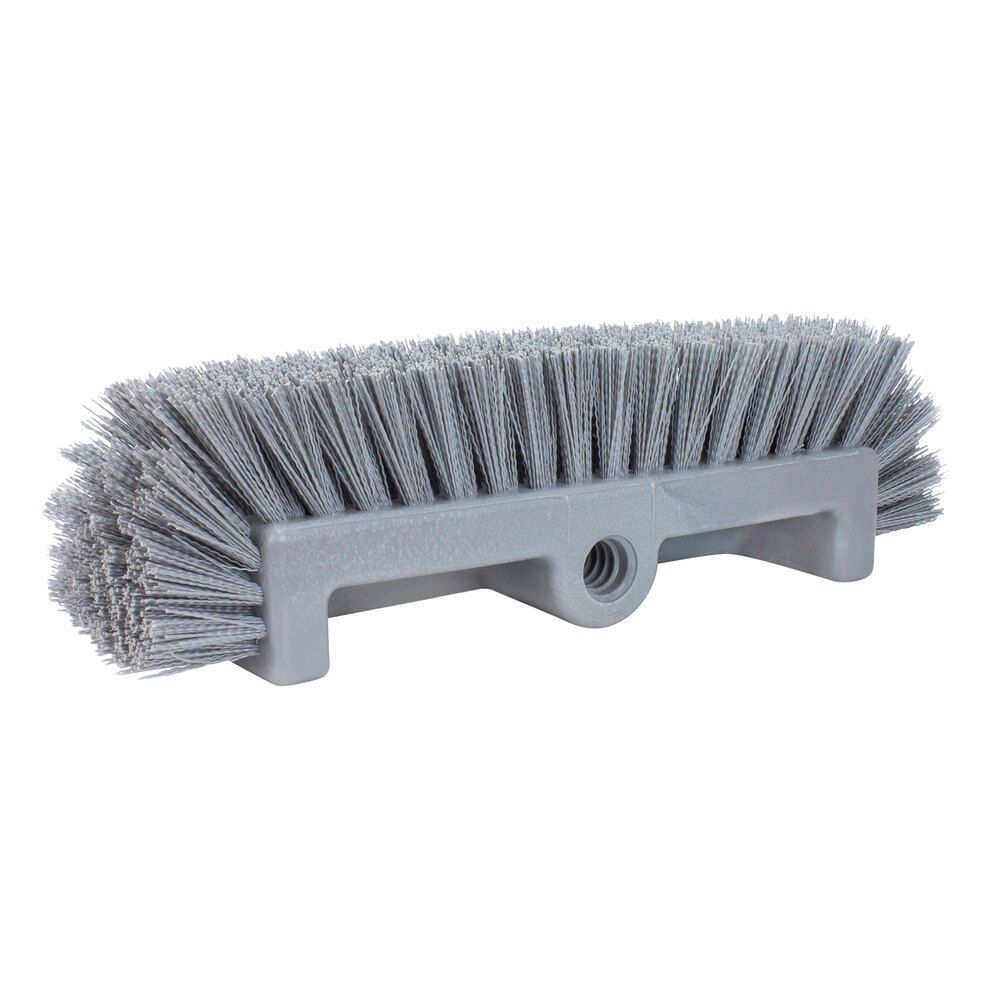 Carlisle Sparta 40422EC23 12" Hi-Lo Gray Floor Scrub Brush with End Bristles