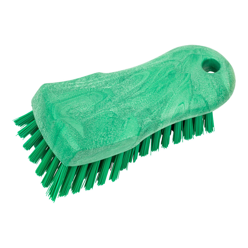 Carlisle Sparta 40521EC09 6" Green Handheld Scrub Brush