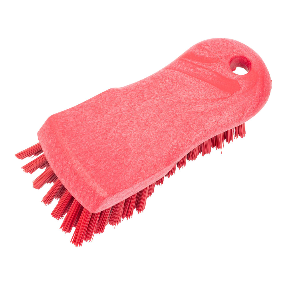 Carlisle Sparta 40521EC05 6" Red Handheld Scrub Brush