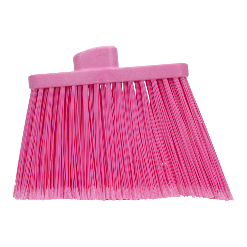 Carlisle Duo-Sweep 36867EC26 12" Pink Medium-Duty Angled Broom Head with Flagged Bristles