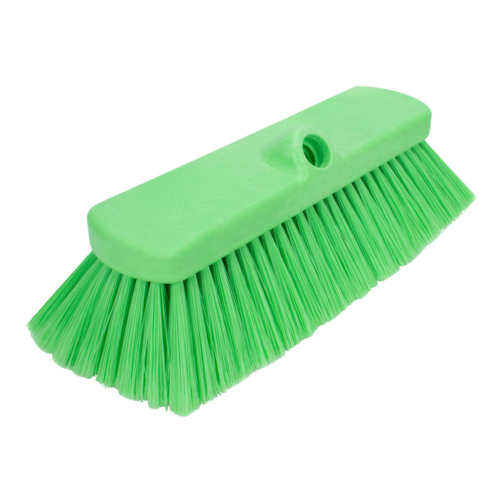 Carlisle Sparta 41278EC75 12" Lime Flo-Thru Flagged Vehicle and Wall Cleaning Brush