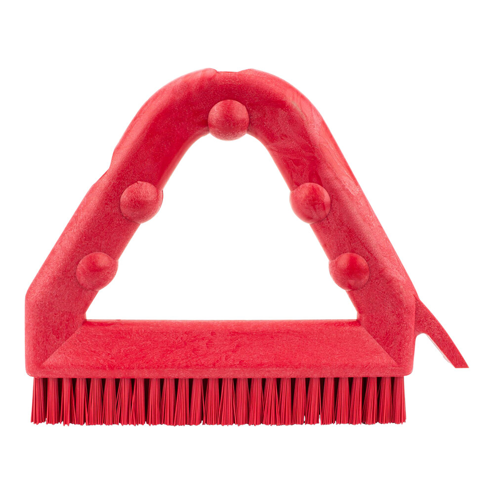 Carlisle Sparta 41323EC05 9" Red Grout Brush with Scraper