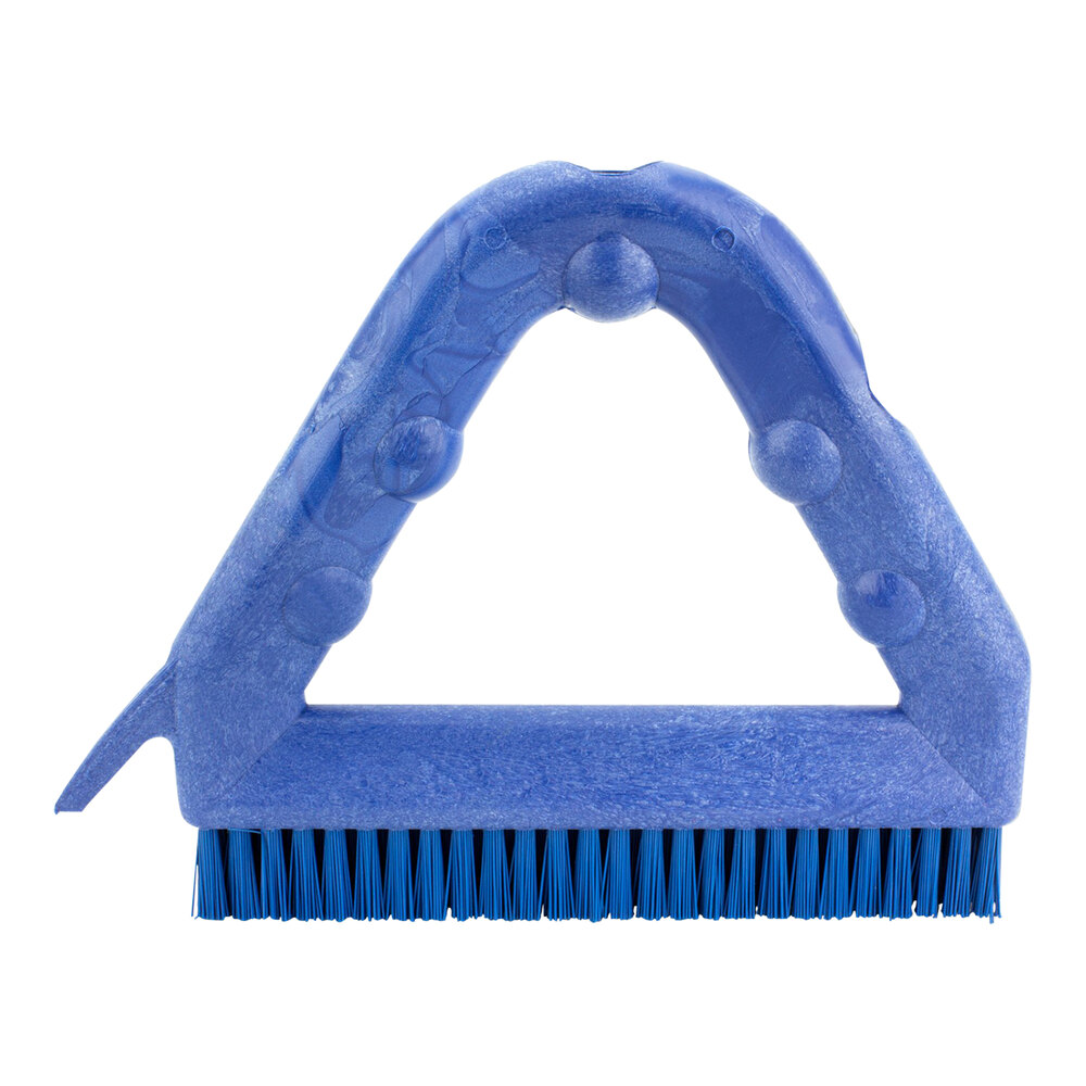 Carlisle Sparta 41323EC14 9" Blue Grout Brush with Scraper
