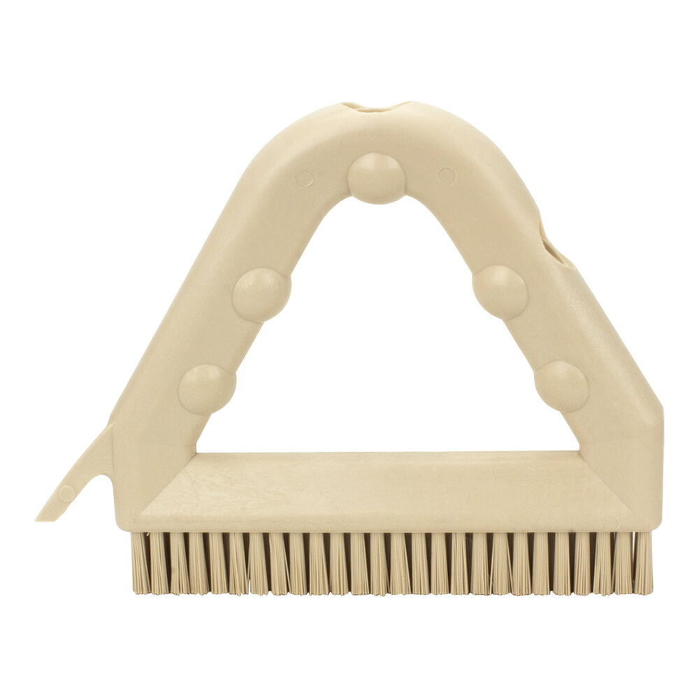 Carlisle Sparta 41323EC25 9" Tan Grout Brush with Scraper