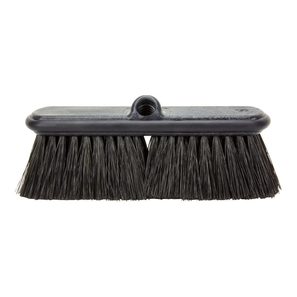 Carlisle Sparta Flo Thru 40050EC03 9 1/2" Black Flagged Vehicle and Wall Cleaning Brush