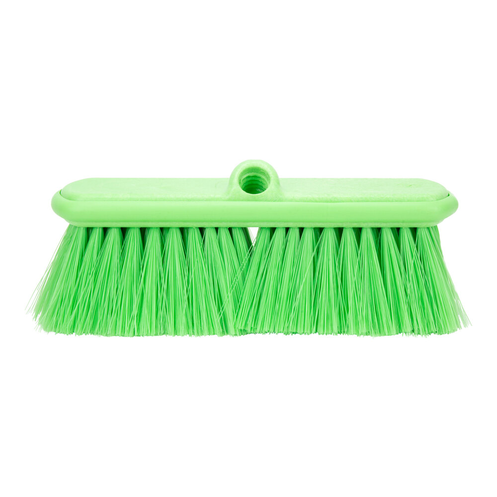 Carlisle Sparta Flo Thru 40050EC75 9 1/2" Lime Flagged Vehicle and Wall Cleaning Brush