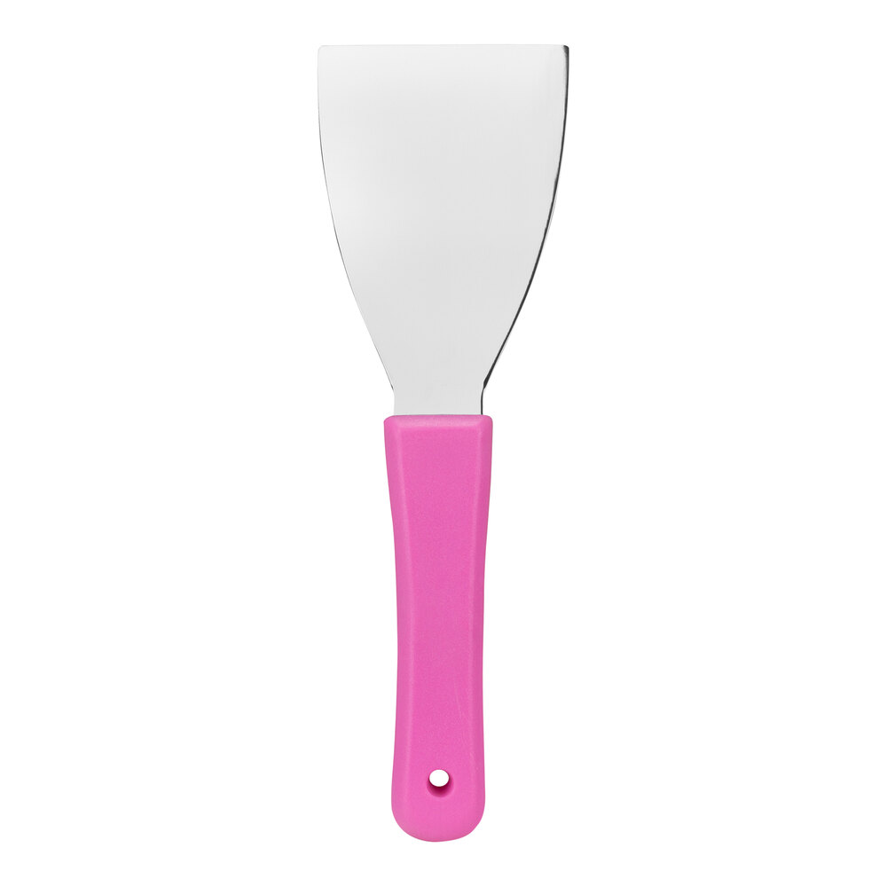 Carlisle Sparta 40130EC26 3" Pink Steel Handheld Scraper