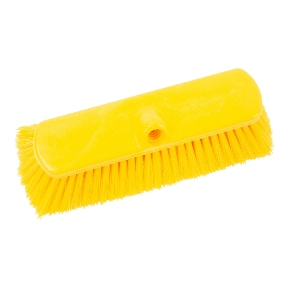 Carlisle Sparta 41278EC04 12" Yellow Flo-Thru Flagged Vehicle and Wall Cleaning Brush