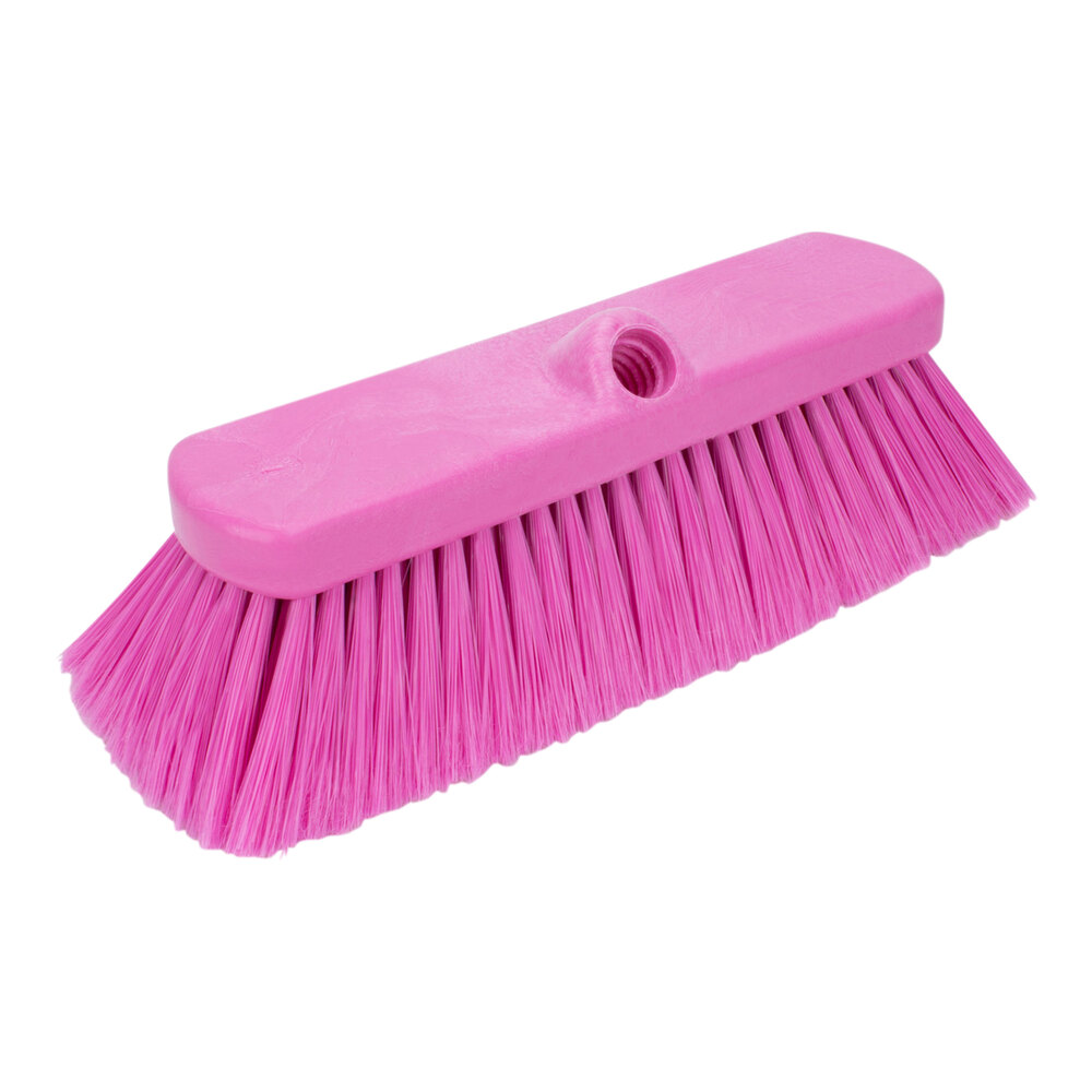 Carlisle Sparta 41278EC26 12" Pink Flo-Thru Flagged Vehicle and Wall Cleaning Brush