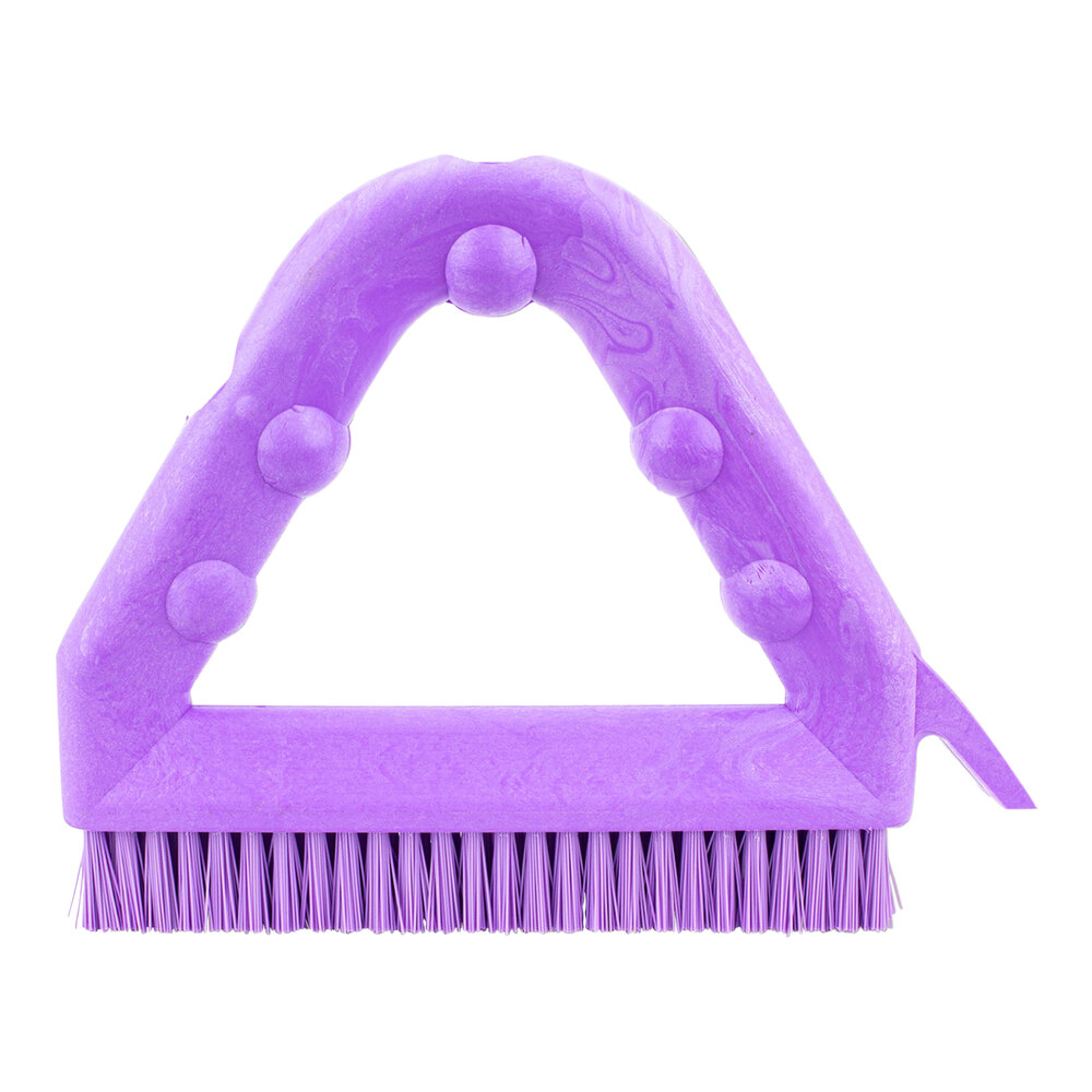 Carlisle Sparta 41323EC68 9" Purple Grout Brush with Scraper