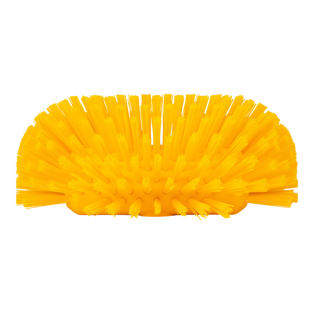 Carlisle Sparta 40043EC04 9 1/2" Yellow Tank & Kettle Brush with Polyester Bristles