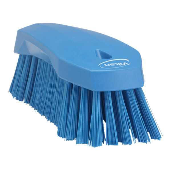 Vikan 38903 7 15/16" Blue Scrub Brush with Stiff Bristles