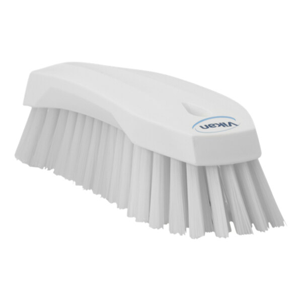 Vikan 38905 7 15/16" White Scrub Brush with Stiff Bristles