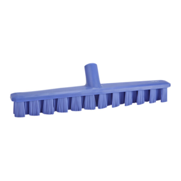 Vikan Ultra Safe Technology 70648 16" Purple Deck Scrub Head with Stiff Bristles