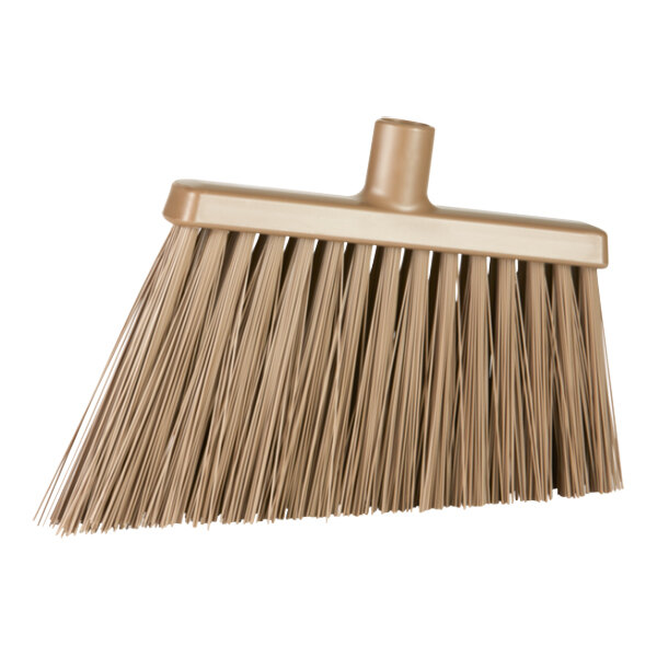 Vikan 291466 11 1/2" Brown Angled Broom Head with Unflagged Bristles