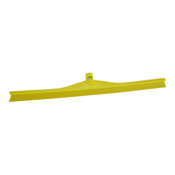 Vikan 71706 27 5/8" Yellow Ultra-Hygienic Single Blade Rubber Floor Squeegee with Plastic Frame