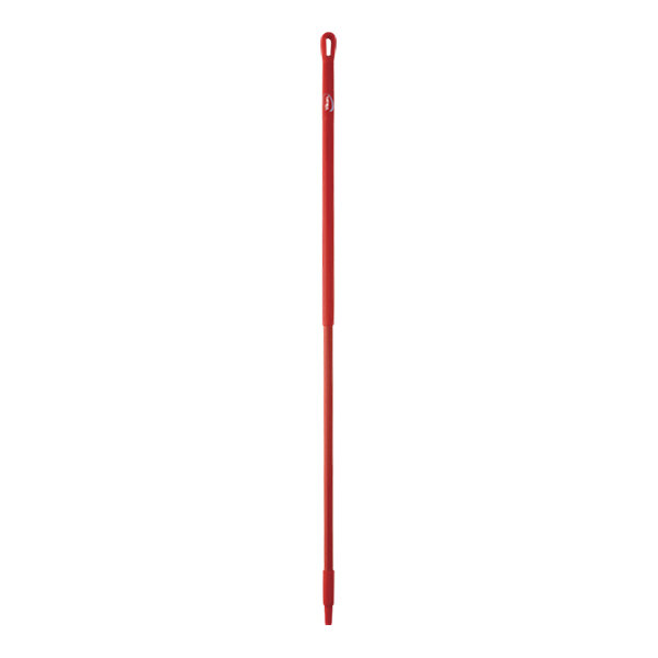 Vikan 29384 59 7/16" Red Threaded Fiberglass Handle