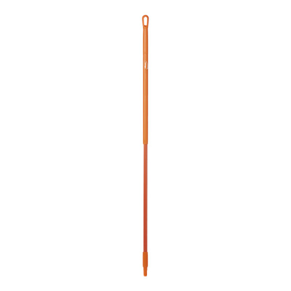 Vikan 29387 59 7/16" Orange Threaded Fiberglass Handle