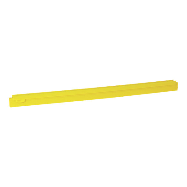 Vikan 77356 27 5/8" Yellow Ultra-Hygienic Replacement Squeegee Blade for 77156 and 77256