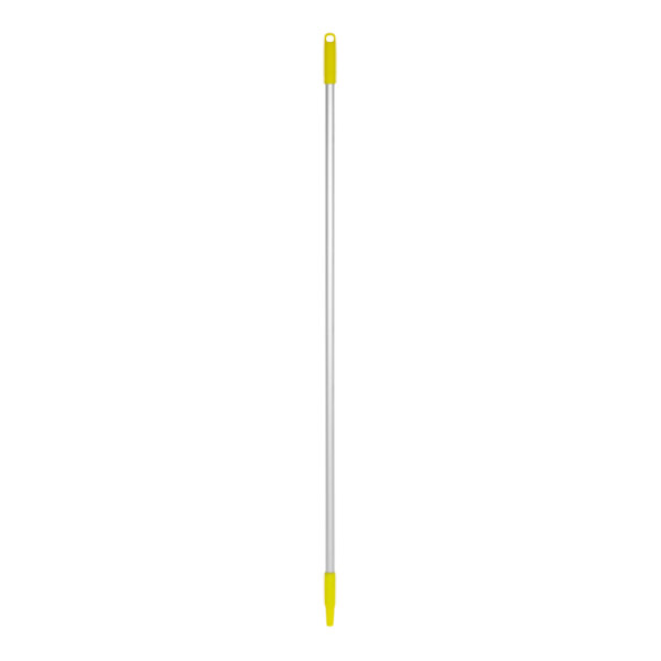 Vikan 29596 57 1/2" Yellow Threaded Aluminum Handle