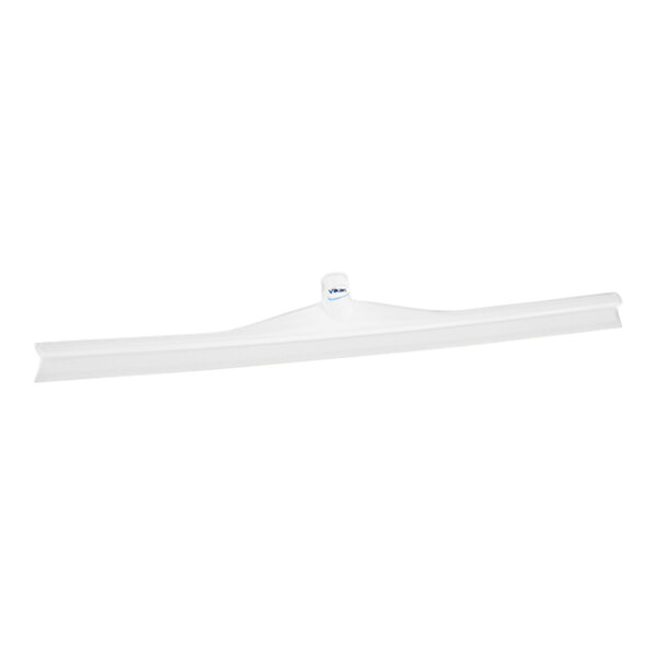 Vikan 71705 27 5/8" White Ultra-Hygienic Single Blade Rubber Floor Squeegee with Plastic Frame