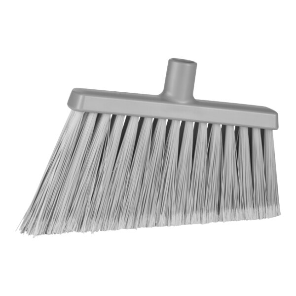 Vikan 291688 11 1/2" Gray Angled Broom Head with Flagged Bristles