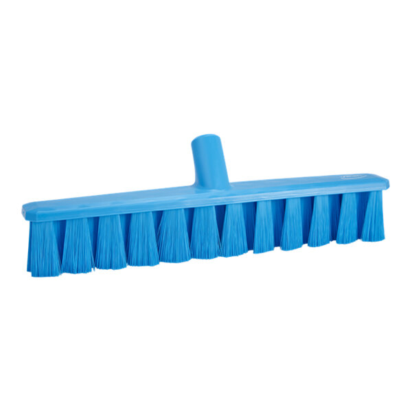 Vikan Ultra Safe Technology 31713 15 11/16" Blue Broom Head with Soft Bristles