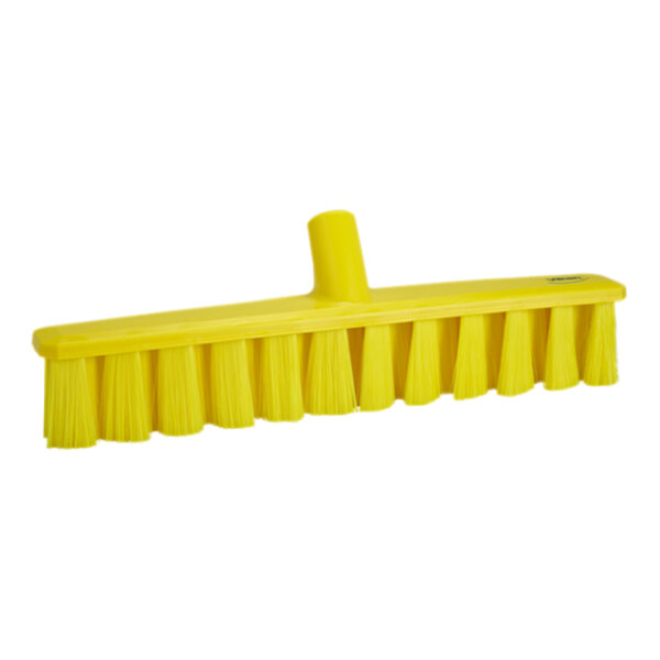 Vikan Ultra Safe Technology 31716 15 11/16" Yellow Broom Head with Soft Bristles