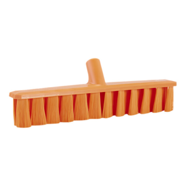 Vikan Ultra Safe Technology 31717 15 11/16" Orange Broom Head with Soft Bristles