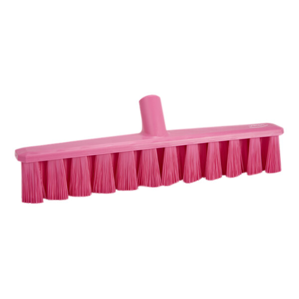Vikan Ultra Safe Technology 31731 15 11/16" Pink Broom Head with Medium Bristles