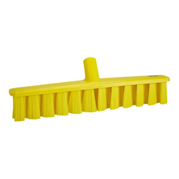 Vikan Ultra Safe Technology 31736 15 11/16" Yellow Broom Head with Medium Bristles