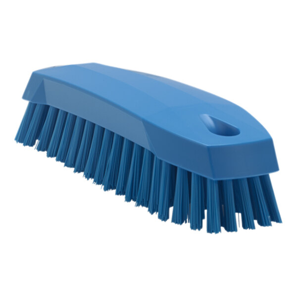 Vikan 35873 6 1/2" Blue Scrub Brush with Stiff Bristles