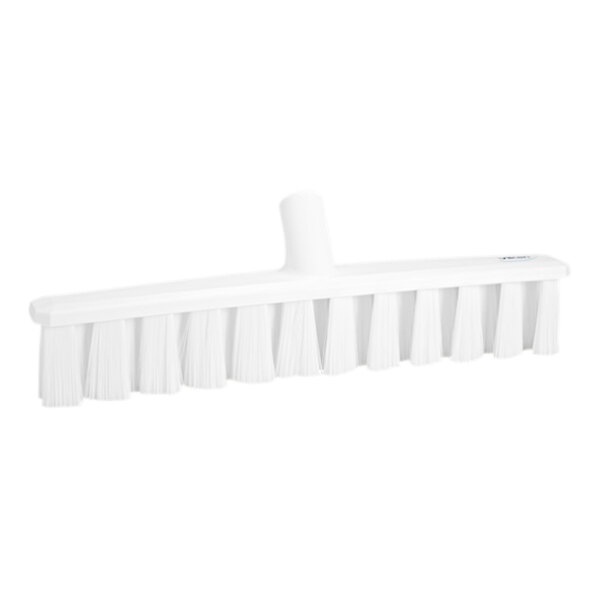 Vikan Ultra Safe Technology 31735 15 11/16" White Broom Head with Medium Bristles