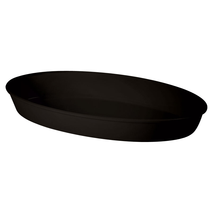 GET ML-184-BK 9 Qt. 16" x 10" Black Melamine Oval Casserole Dish for GET ML-192 Adapter Plate - 3/Case