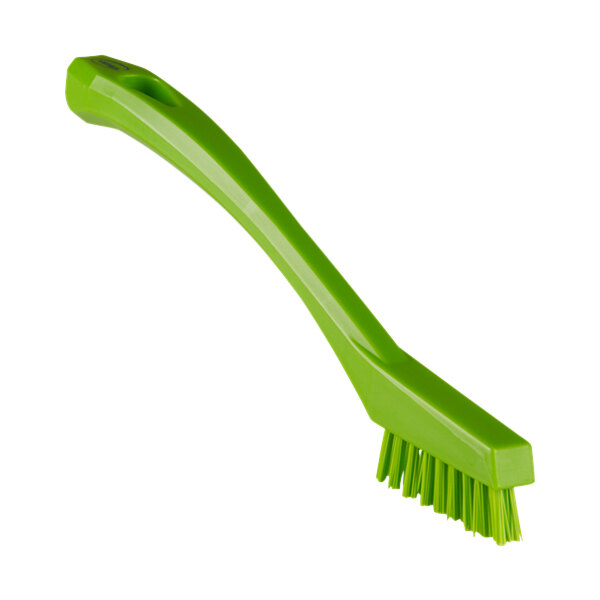 Vikan 440177 8 1/8" Lime Detail Brush with Extra Stiff Bristles
